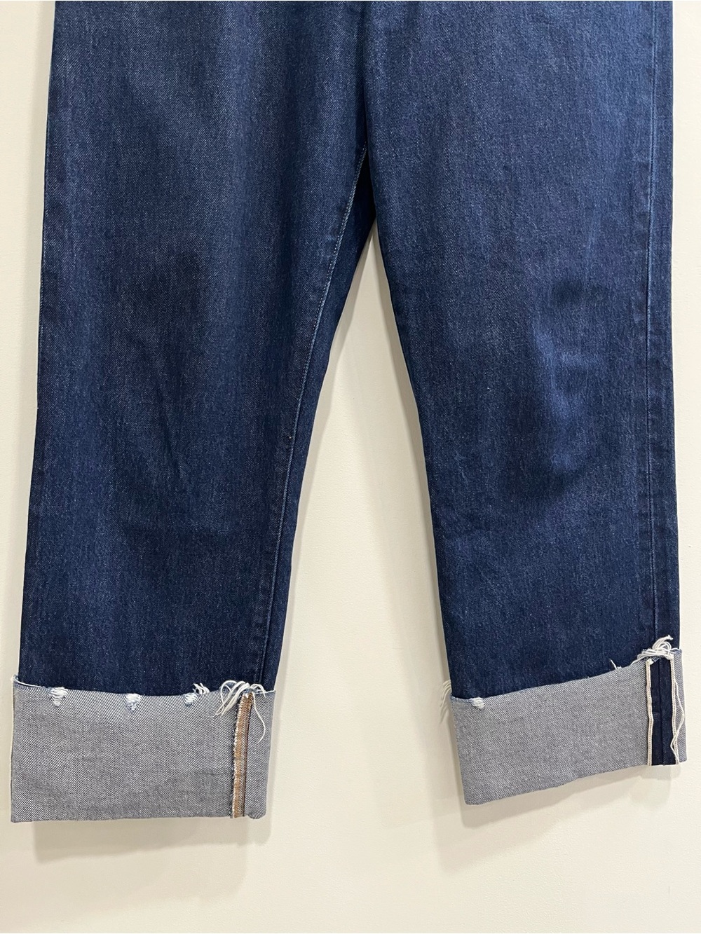 Levi’s Premium Denim RIBCAGE Straight Jeans Wide Cuff Selvedge Womans Size 31 - Picture 4 of 10